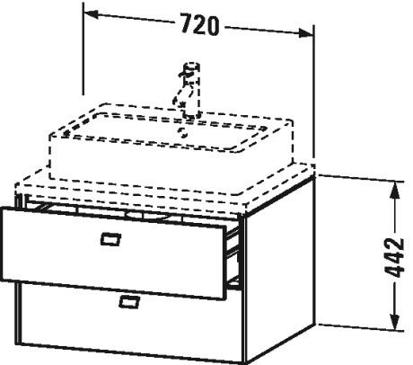 BR511609191 Brioso Тумбочка для консоли Серо-коричневый декор Duravit - Вид №1