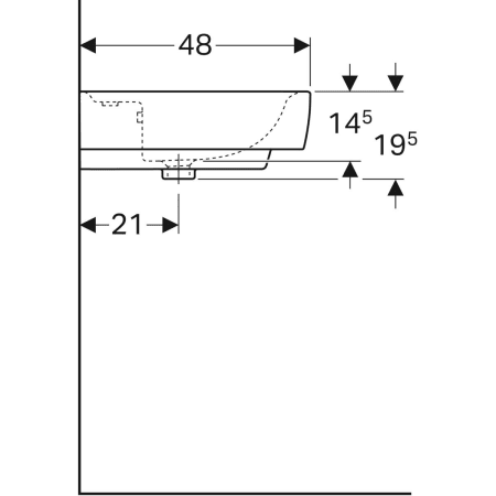 225165000 Накладная раковина Geberit Renova Plan Geberit  - Вид №19