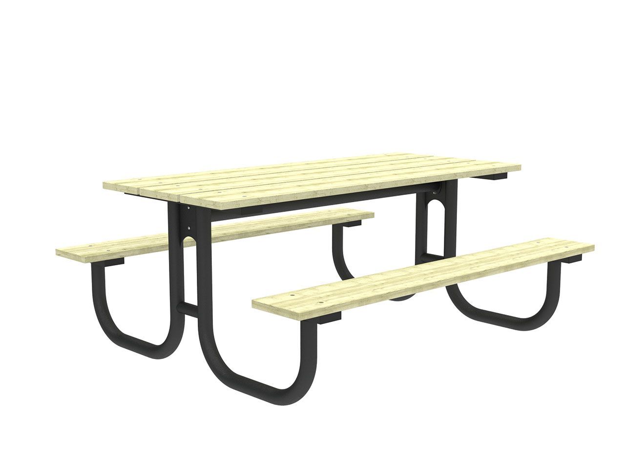 Прямоугольный стол для пикника WPC со встроенными скамейками Lazzari FAMILY ARCH-00037918 - Вид №4