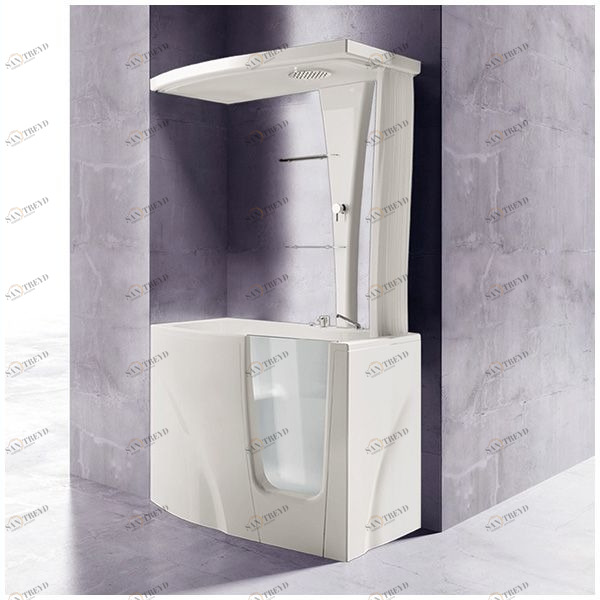 Ванна с кабиной GRUPPO TREESSE GEN-Y TOP STD-V3417|B3411-LX белая угловая сидячая с дверью левосторонняя STDV3417B3411LX