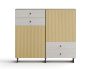 Облагороженный шкаф с ящиками