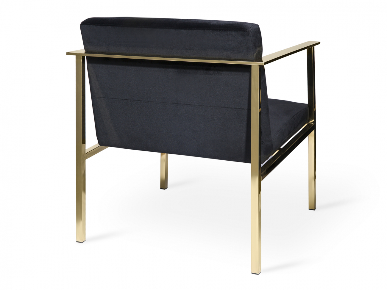 Кресло черное с золотым каркасом Jett KELLY LOUNGE ДИЗАЙНЕРСКИЕ 210980 Черный  - Вид №2