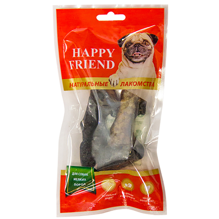 ПР0048361 Лакомство для собак Копытца бараньи HAPPY FRIEND 