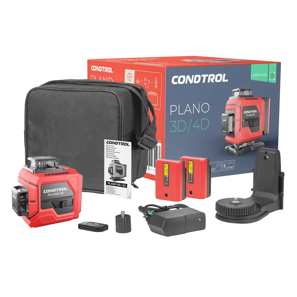 Уровень лазерный Condtrol Plano 3D зеленый луч, 60 м STLM-2153053 - Вид №1