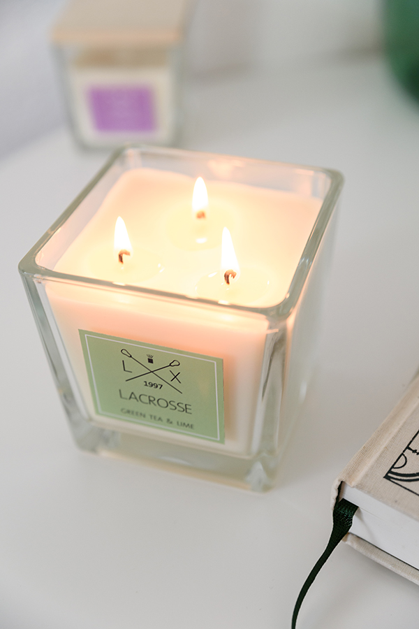 Свеча ароматическая в стекле "Зеленый чай & Лайм" 8*8 см Ambientair VV045TVLC - Вид №1
