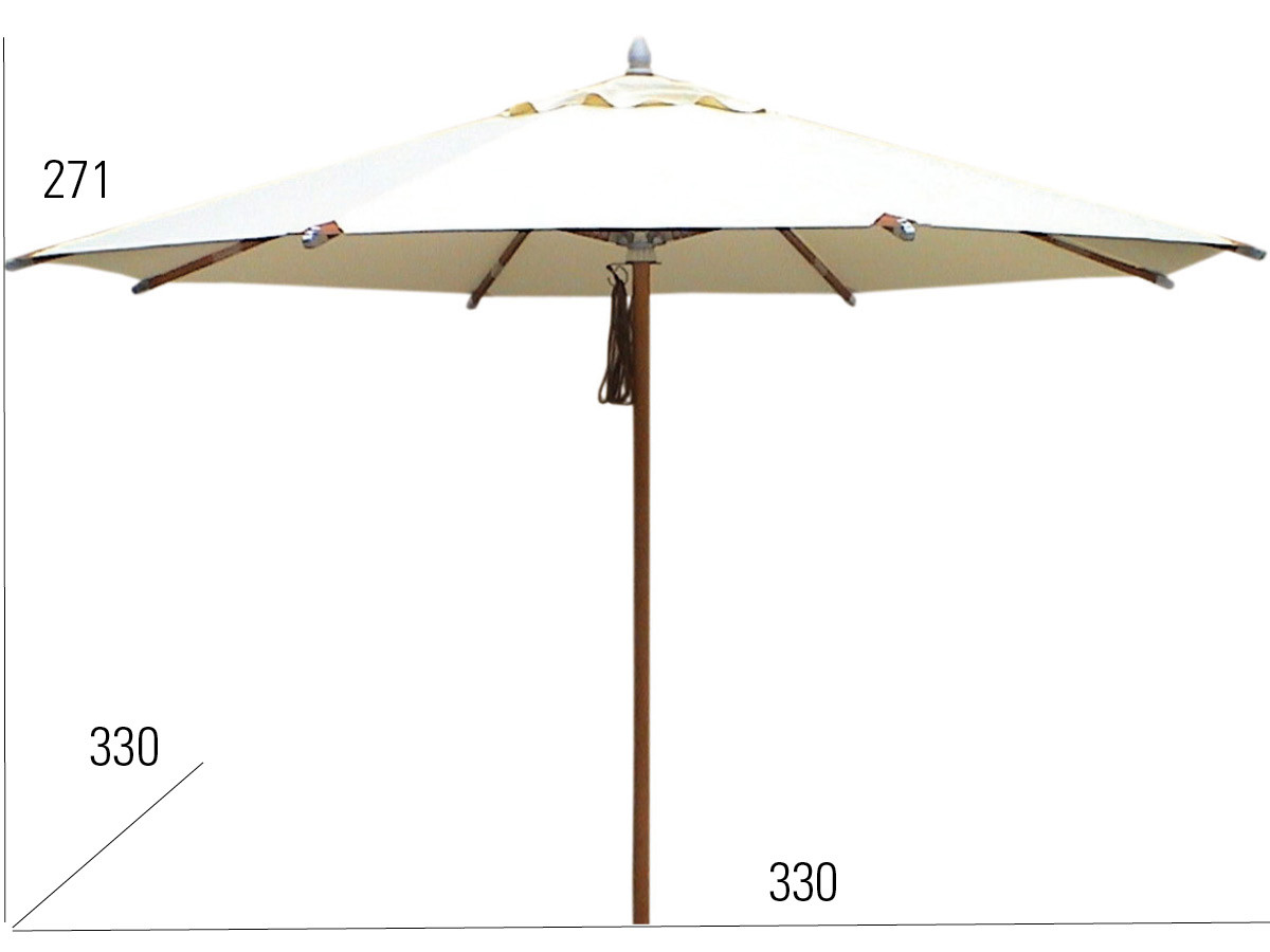 98.00.0700 Табачный набор "Мадригал-Релакс-Лаунж" из 8 шт. - включая 1 кушетку для двоих, 1 большой зонт Sunrise, 3,3 м, круглый uni natural Mbm  - Вид №6