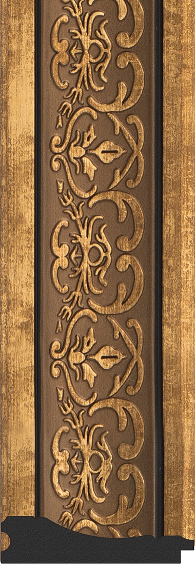 BY 6029 Зеркало напольное в багетной раме - вензель бронзовый 101 mm EVOFORM Definite floor - Вид №3