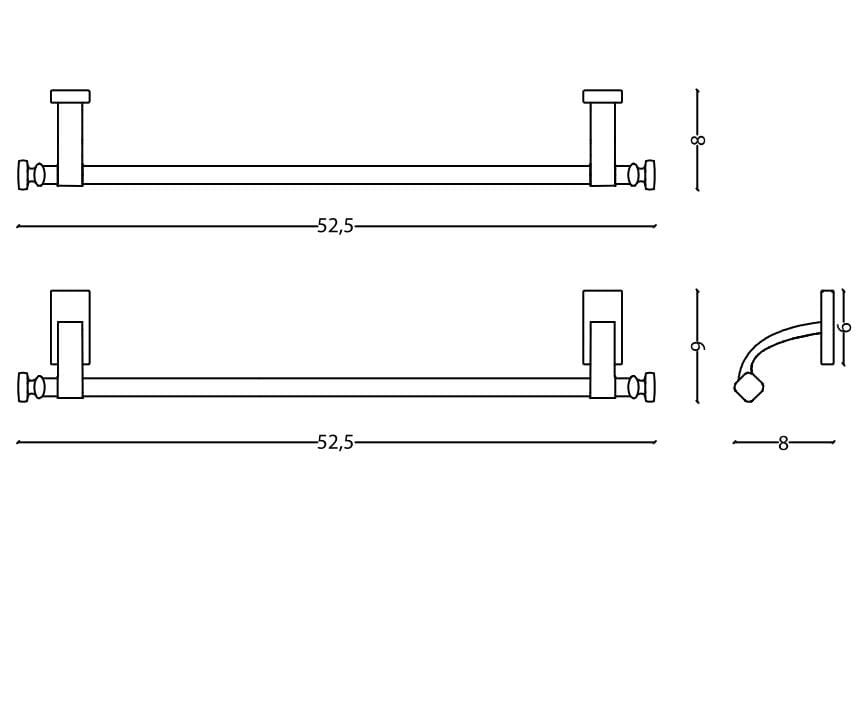 Металлический держатель для полотенец Park Avenue Westin ARCH-00135393 - Вид №3