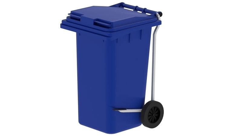 Мусорный бак 240 литров с крышкой и педалью Верстакофф 24.C21.1