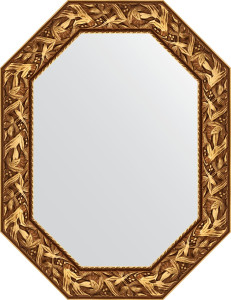 BY 7223 Зеркало в багетной раме - византия золото 99 mm EVOFORM Octagon