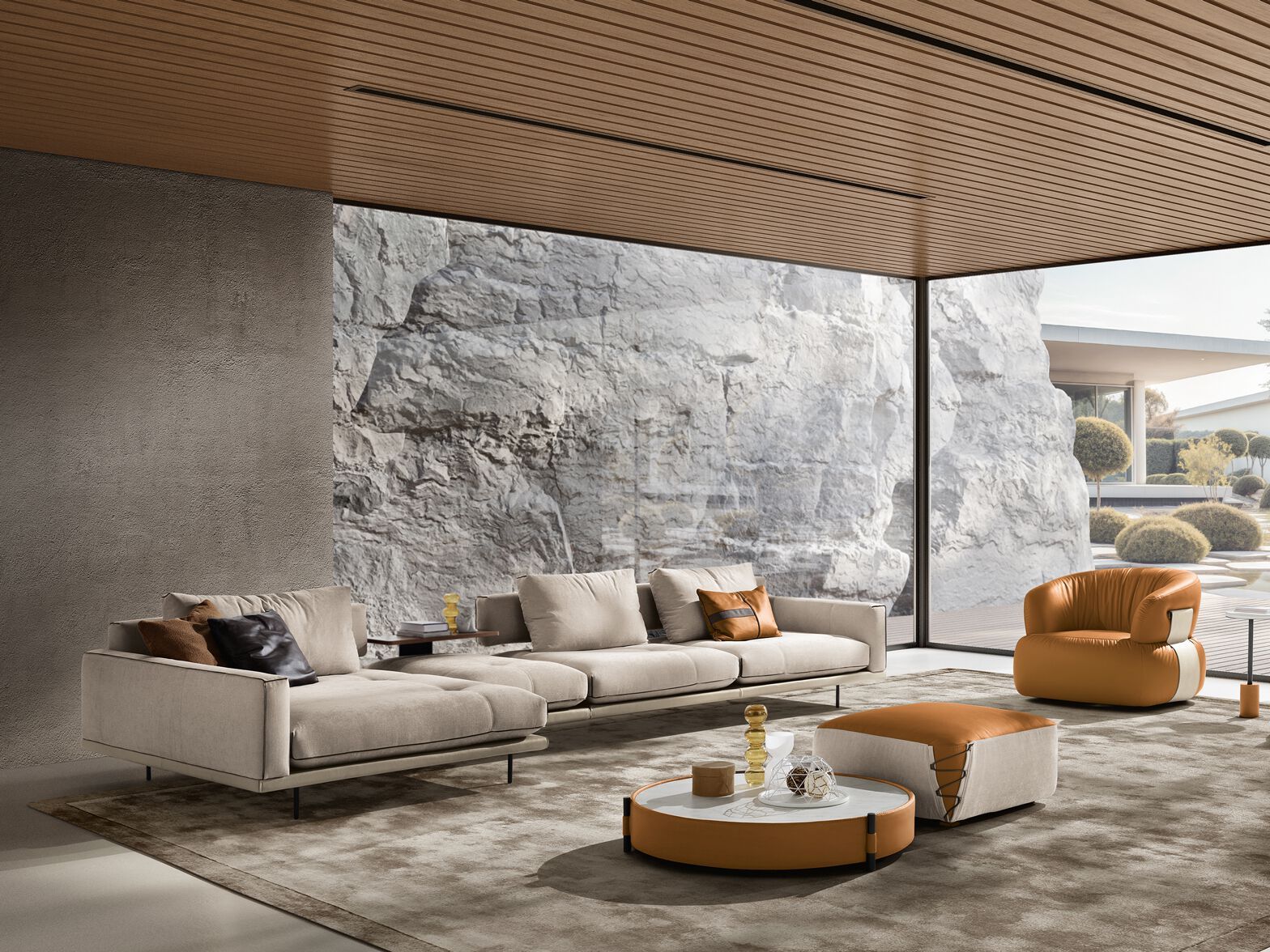 Угловой диван из ткани Max Divani PERCY ARCH-00070992 - Вид №4