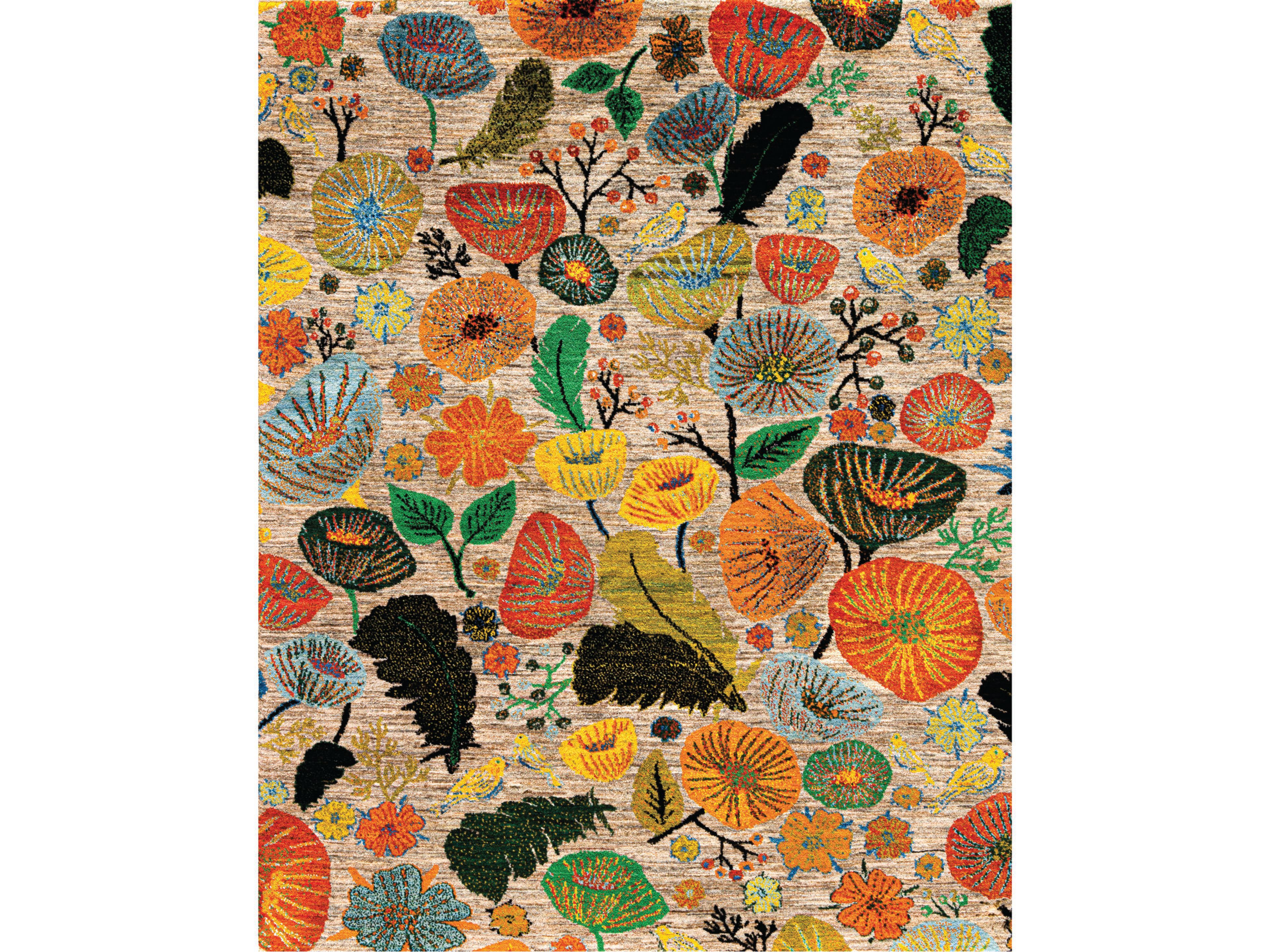 Прямоугольный шерстяной ковер Zollanvari Flower Power-Designer ARCH-00099738 - Вид №1