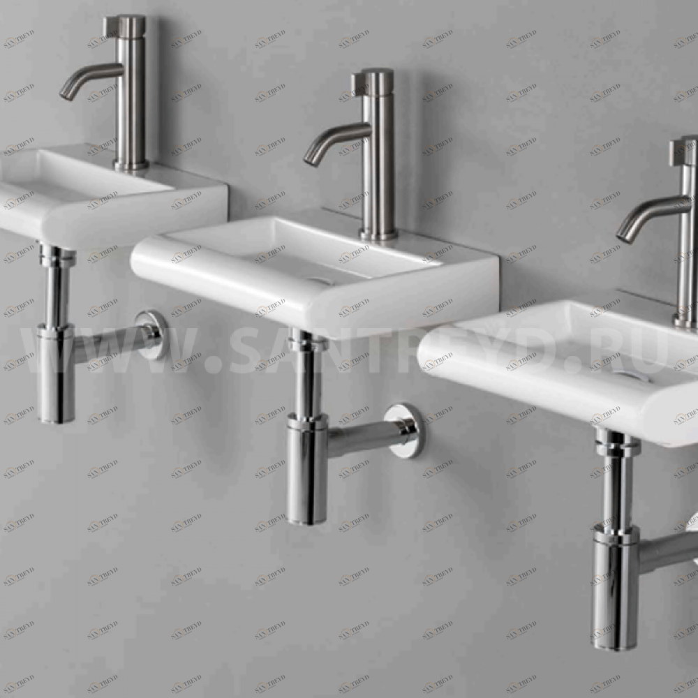 L022T0R1V1.101 Подвесная раковина прямоугольная A. e T. Italia CURVET Белый матовая AeT ITALIA - Вид №1