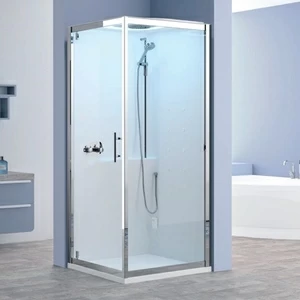 Novellini. Душевая кабина 90x90 GF90 HYDROMASSAGE с низким душевым поддоном, без крыши EON