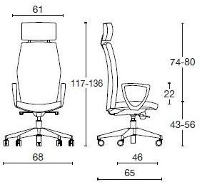 Diemme Офисное кресло руководителя из эко-кожи с 5 спицами и подголовником Duke sun-id-1346681 - Вид №7