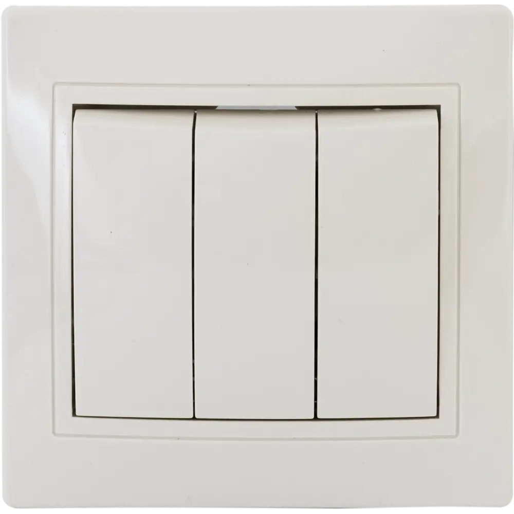 Выключатель TDM ELECTRIC Таймыр: 3-клавишный бежевый для скрытого монтажа 85591343 STLM-0064428 - Вид №1