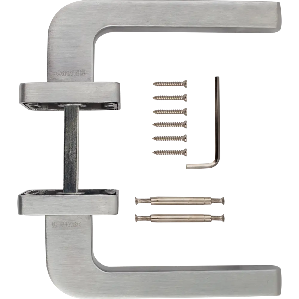 Ручка дверная на розетке Nova XM, цвет чёрный FUARO STLM-2118554 - Вид №2