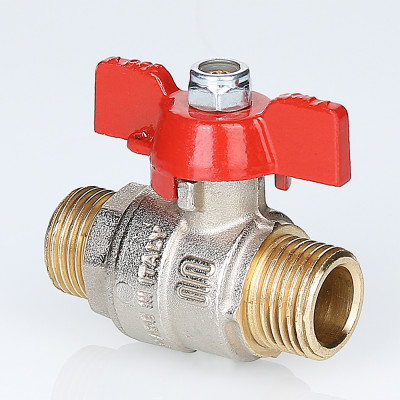 S.219.04 Кран шаровой ENOLGAS BASIC с ручкой «бабочкой» и наружной резьбой Valtec 1/2"  - Вид №1