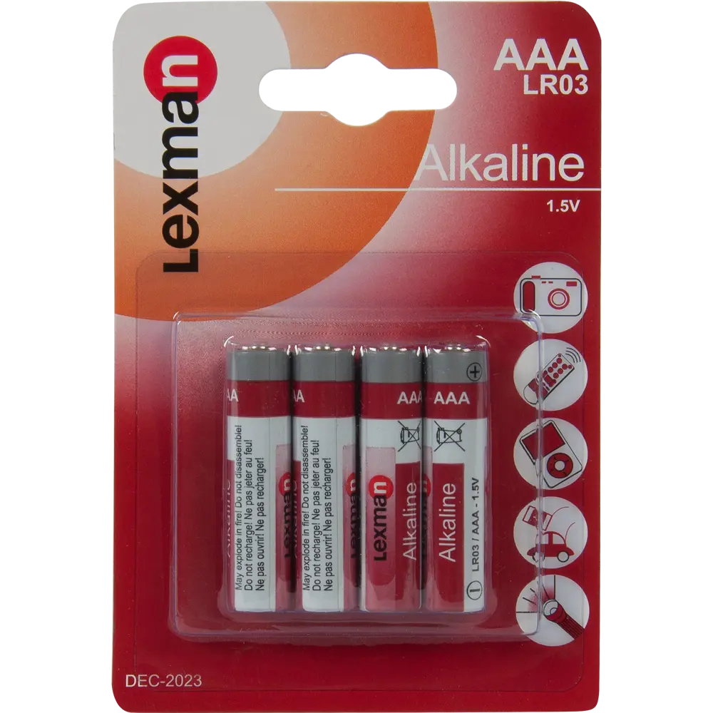 Батарейка алкалиновая Lexman AAA 4 шт. 14155417 STLM-2108527 