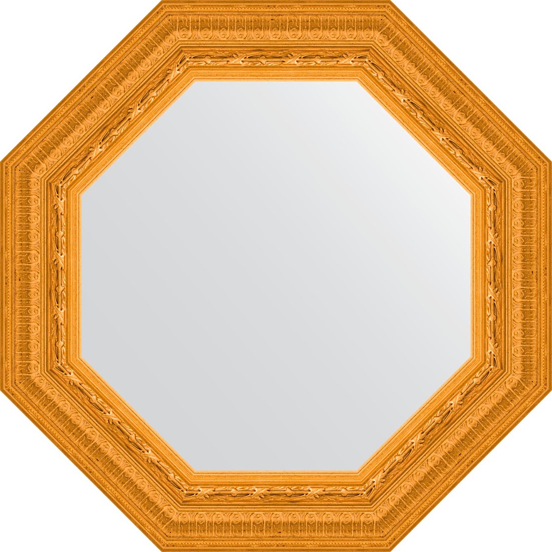 BY 3763 Зеркало в багетной раме - сусальное золото 80 mm EVOFORM Octagon