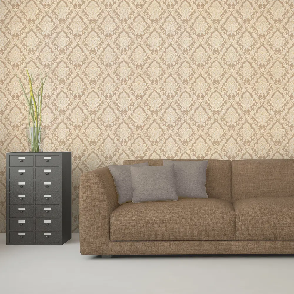 Обои бумажные EcoStyle Марселла 2 бежевые 0.53 м 82045511 STLM-2058778 МОСКОВСКАЯ ОБОЙНАЯ ФАБРИКА - Вид №2