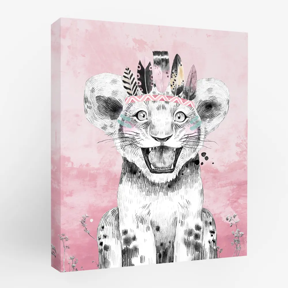 Картина на холсте "Львенок сафари" 40x50 см FBRUSH STLM-2086265 - Вид №1