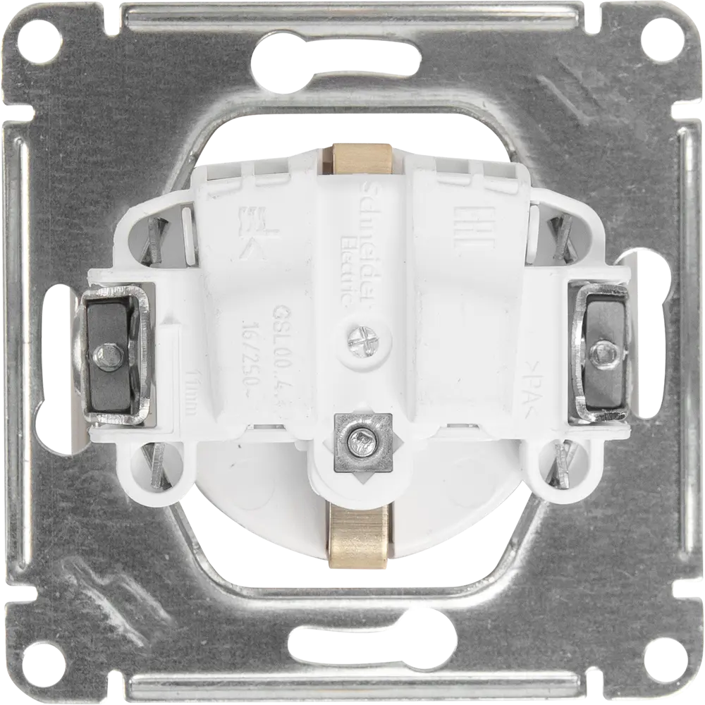 Розетка встраиваемая Systeme Electric Glossa с заземлением цвет молочный STLM-2120310 - Вид №3