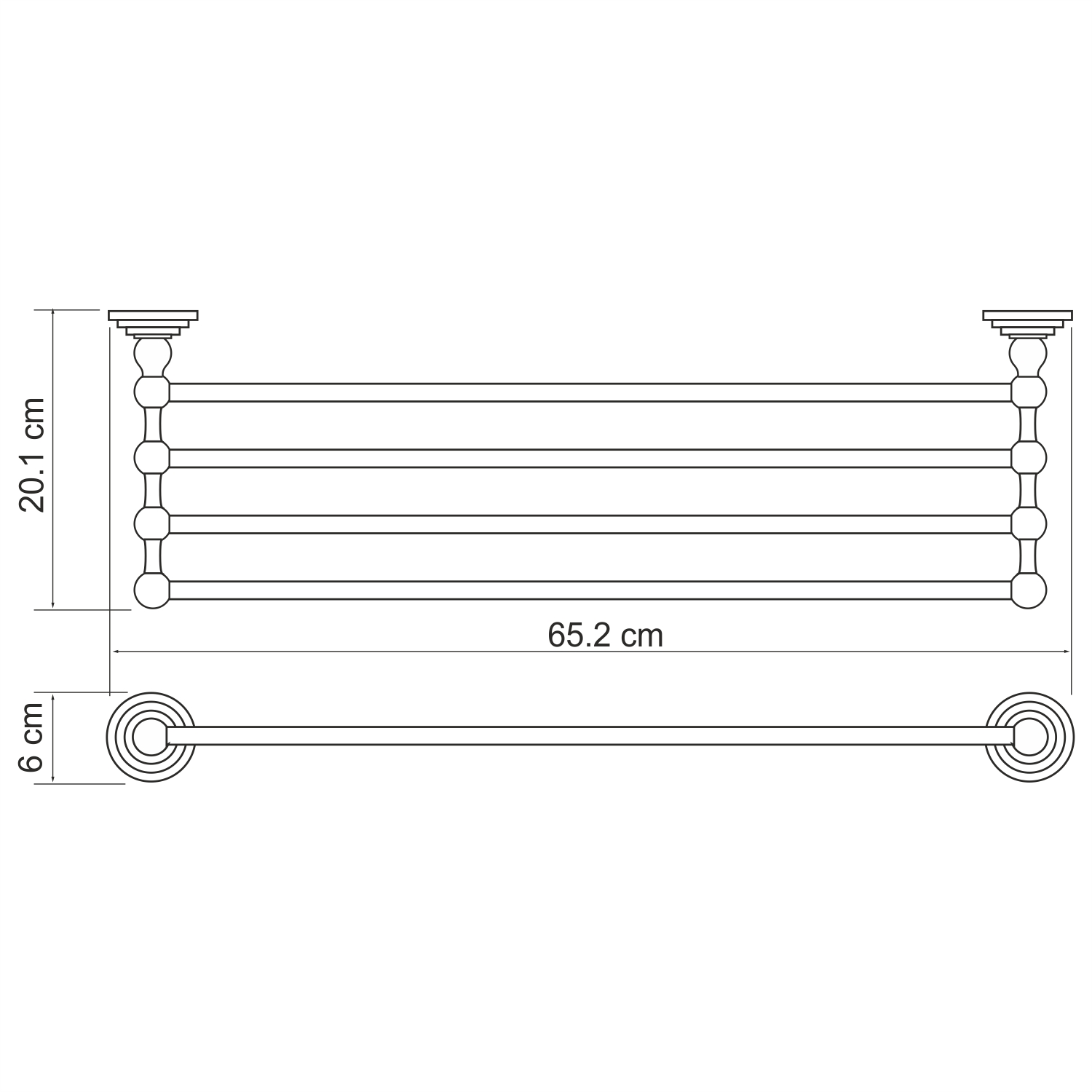 K-7011 Ammer Полка для полотенец WasserKRAFT Ammer K-7000  - Вид №2
