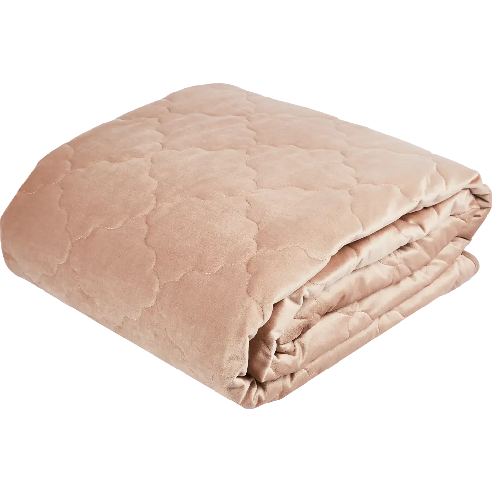 Покрывало Ромб 220x240 см бархат цвет кремовый Бельвита STLM-2016415