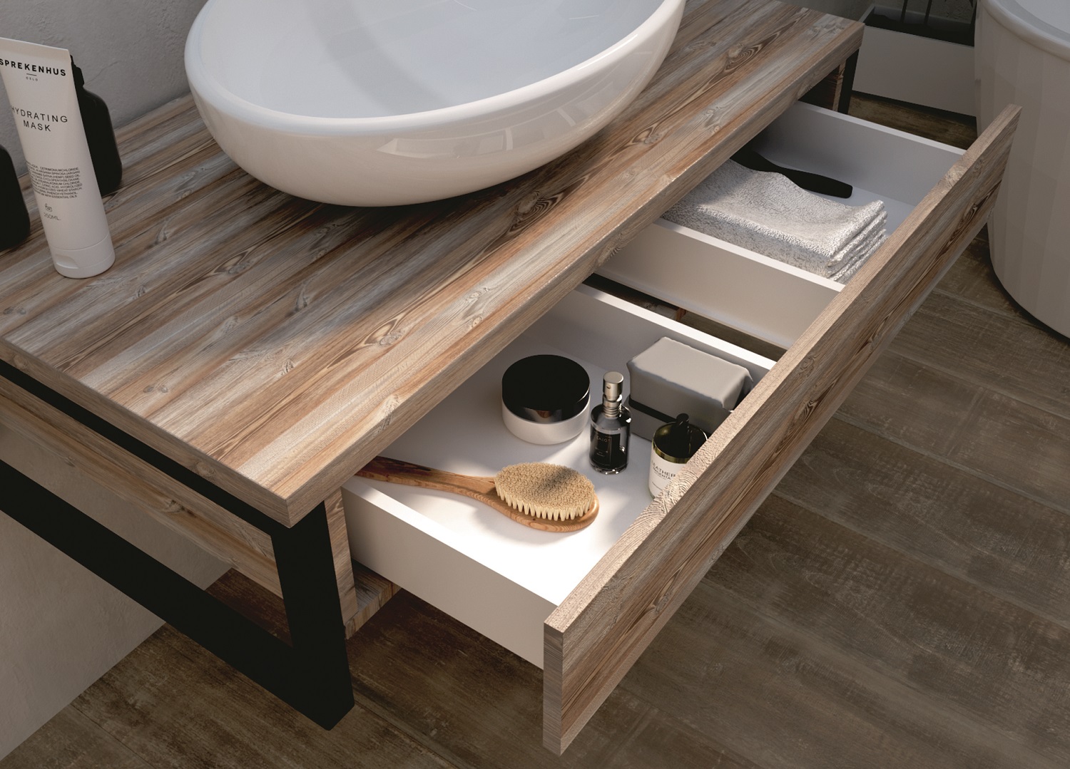 У85846 Тумба GRUNGE LOFT 90П 1в.я Дуб Намибия 1 Marka GRUNGE LOFT  - Вид №3