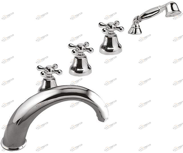 Rubinetteria Giulini Комплект для ванны на 5 отверстий с ручным душем Lotus - vienna F0560