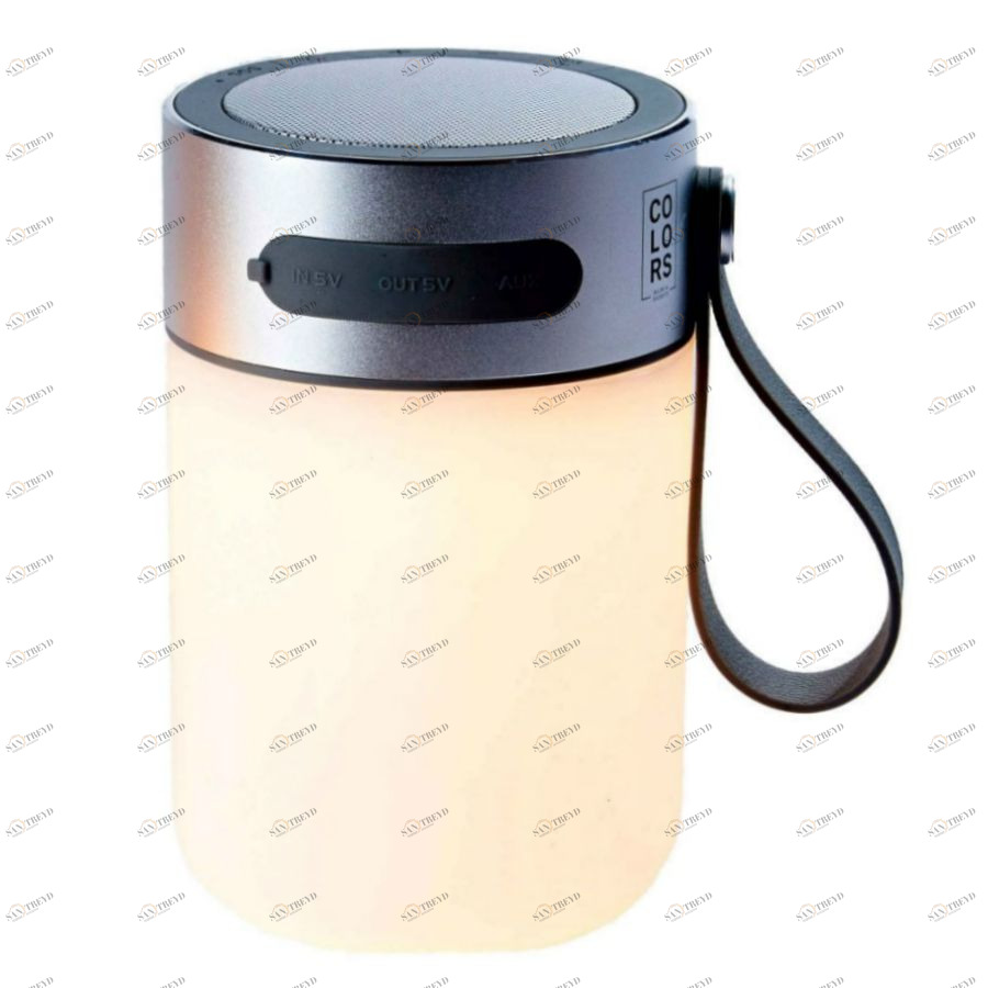 Колонка беспроводная Colors Led Sound Jar, серебрянная Halo Design 800469