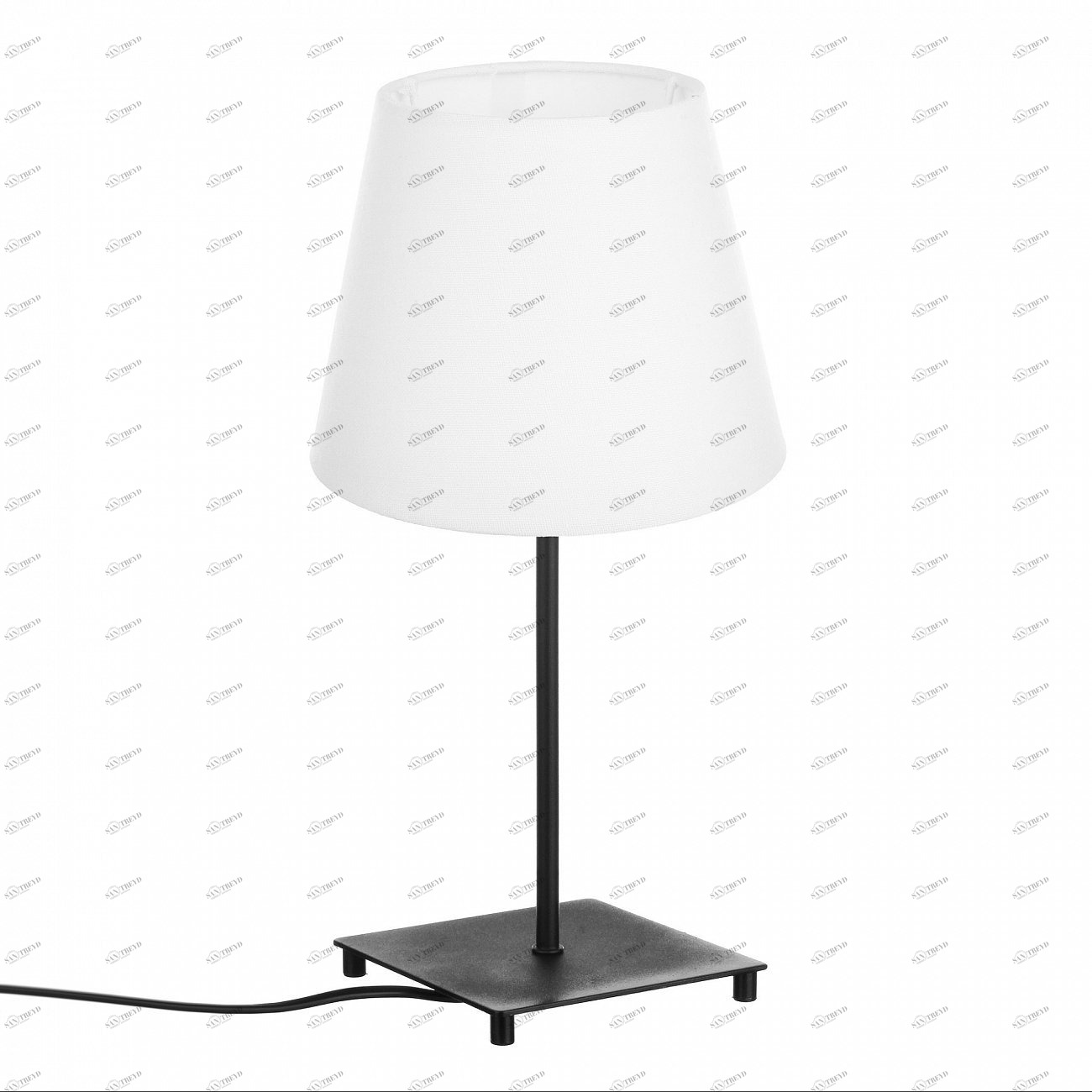 Настольная лампа с белым абажуром черная TLL.201.01.01.BL+CL1.T001 33 ИДЕИ ИНТЕРЬЕРНЫЕ, КЛАССИЧЕСКИЕ 00-3973751 Белый;черный Santreyd 