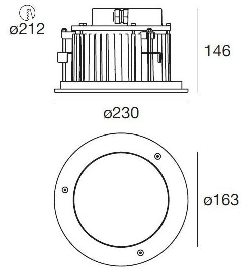 Linea Light Group Встраиваемый алюминиевый светодиодный уличный светильник sun-id-1466477 - Вид №5