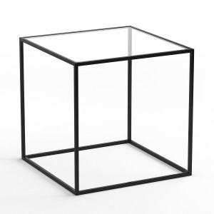 Квадратный журнальный столик из закаленного стекла