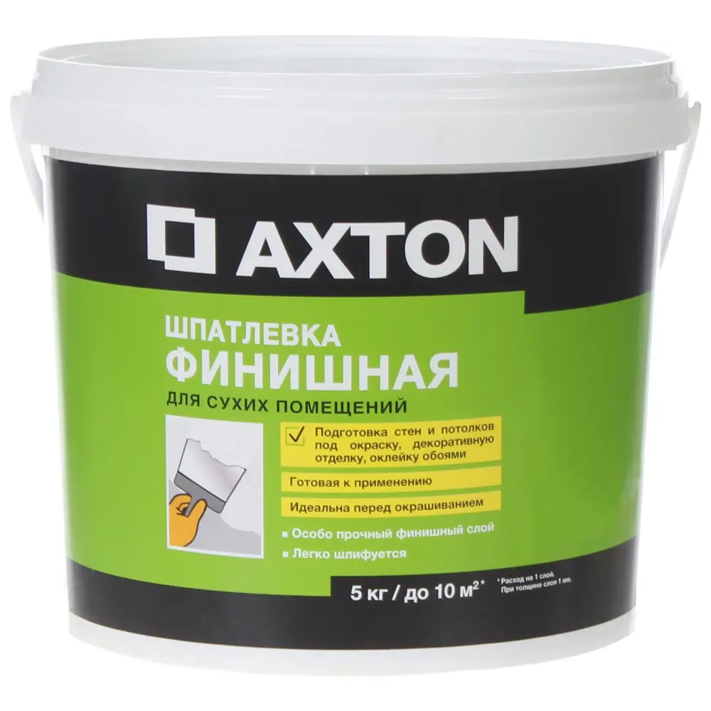 Шпатлёвка финишная Axton для сухих помещений 5 кг STLM-2118999
