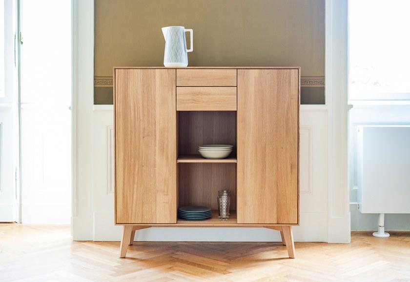 sixay furniture Комод деревянный с распашными дверцами и ящиками Finn sun-id-1504882 - Вид №1