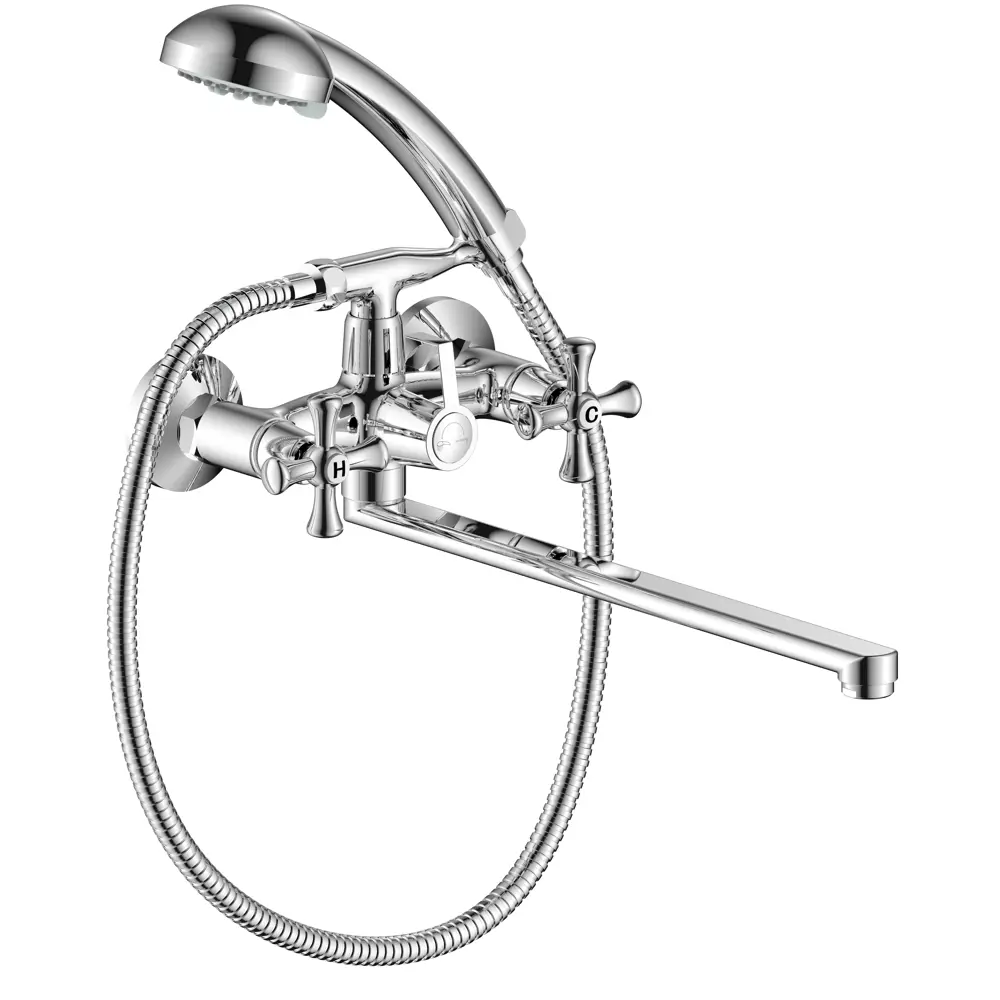 Смеситель для ванны Osgard Norito вентильный с лейкой и шлангом 89427892 STLM-1575895 - Вид №3