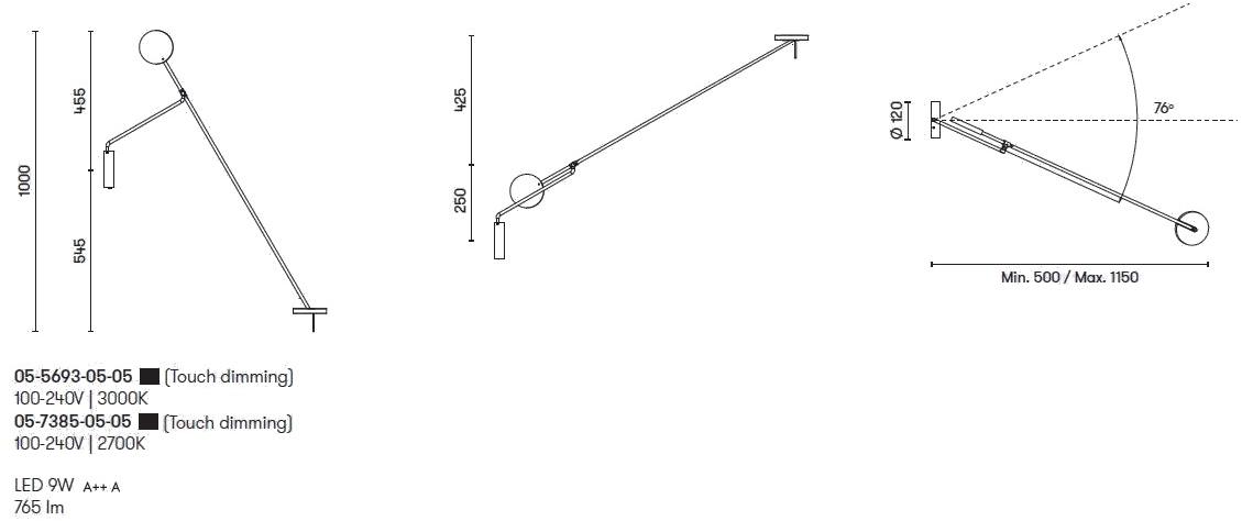 Grok Регулируемый настенный светильник из алюминия Invisible sun-id-1406806 - Вид №8