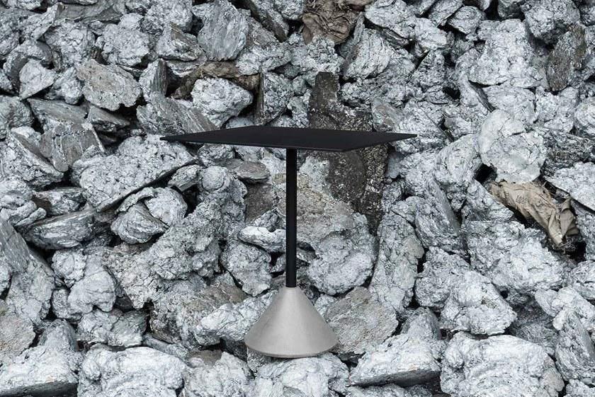 Bentu Design Прямоугольный бетонный стол с алюминиевой столешницей Ding C239053- c239043  - Вид №1