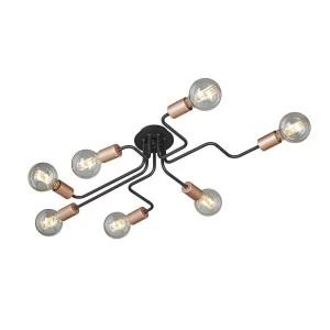 Потолочная люстра Vitaluce V4560-1/7PL VITALUCE ДИЗАЙНЕРСКИЕ 328298 Черный;коричневый