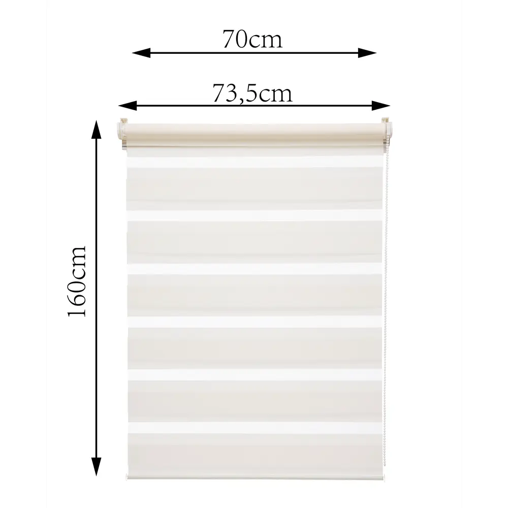 Штора рулонная день-ночь Inspire Peter 70x160 см экрю Cream 5 82691116 STLM-2193878 - Вид №2