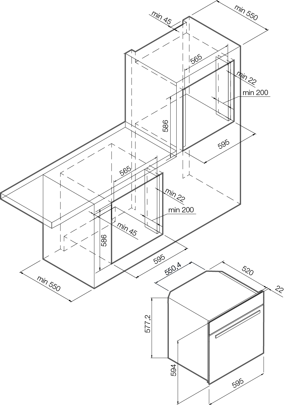 8156213 Электрический духовой шкаф Graude BE 60.0 W белый STDN-0061354 - Вид №1