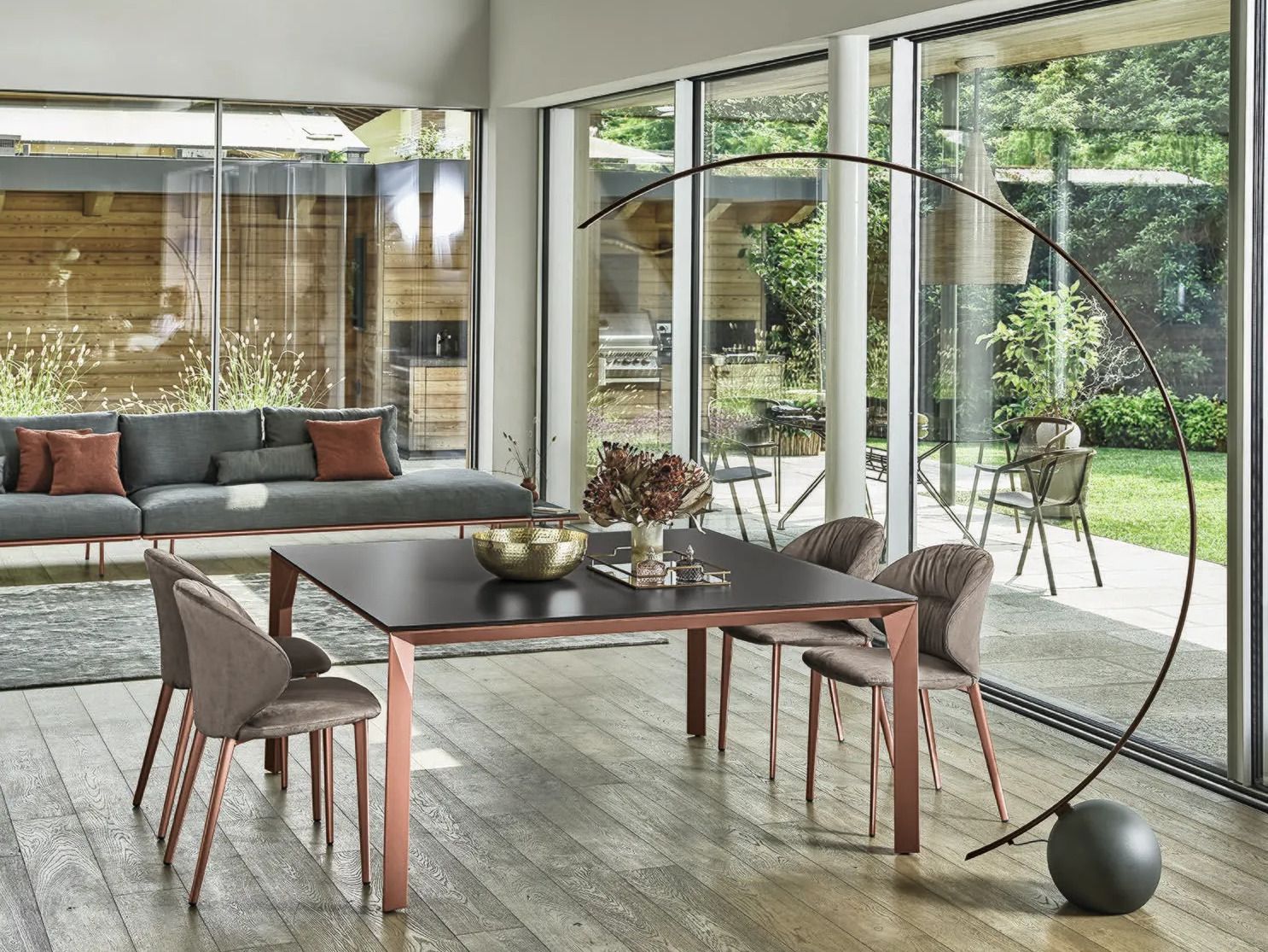 Алюминиевый и Сверхкерамический обеденный стол Bontempi Casa MIRAGE ARCH-00061277 - Вид №5