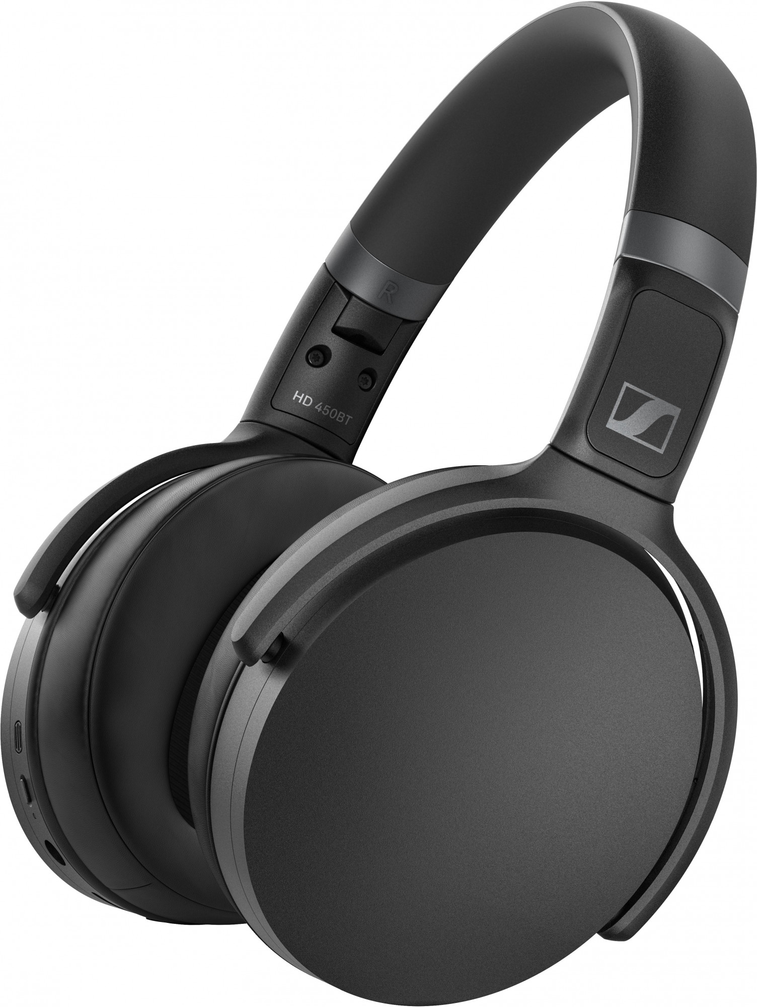 HD 450BT BLACK Наушники беспроводные / bluetooth 5.0, накладные складные закрытые, активное шумоподавление, 18-22000гц, 108дб, микрофон, до 30 часов работы, аудиокедеки: sbc, aac, aptx™, aptx™ low latency, 508386 Sennheiser Santreyd 