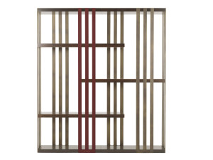 Книжный шкаф из дерева и металла