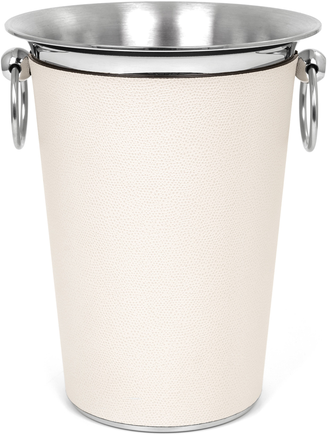 Ведро для шампанского - Ø 19,5X В24,5 см / зернистая кожа_светло-серый