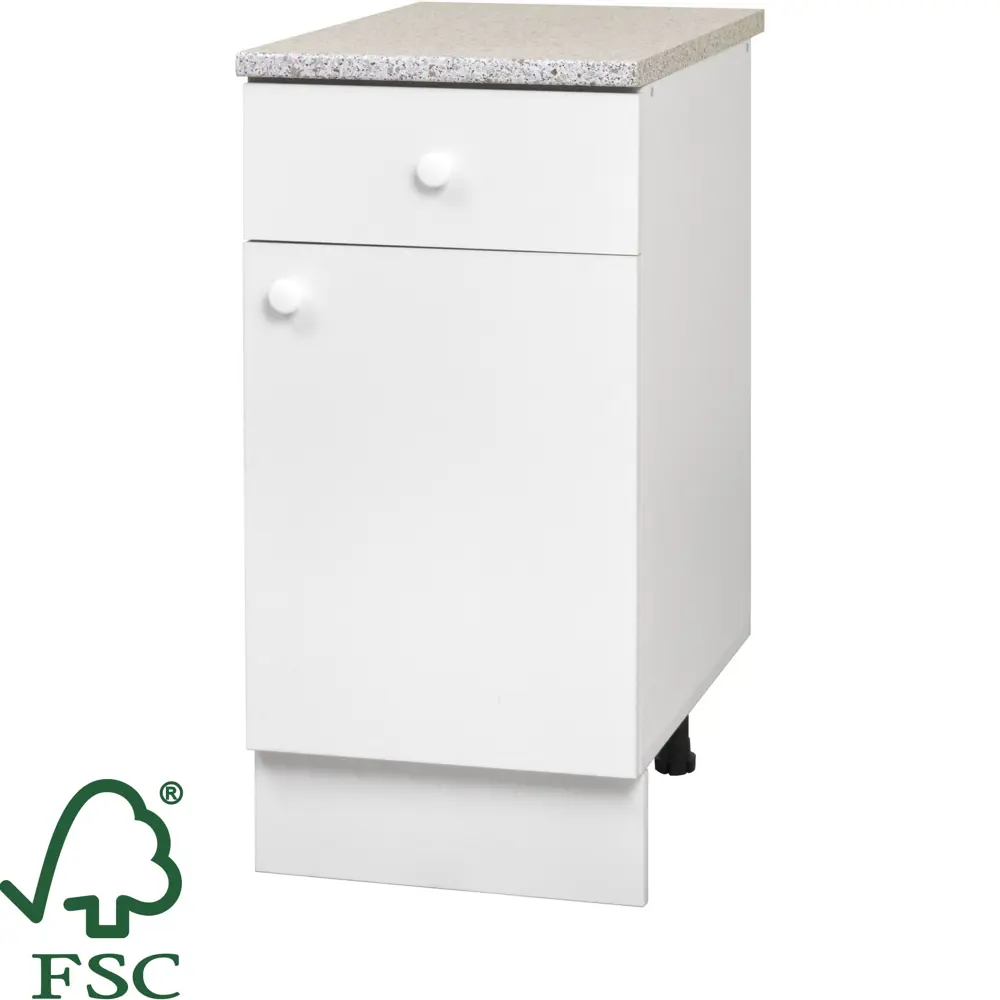 Шкаф напольный Бэлла 40x85x60 см ЛДСП цвет белый 82557150 STLM-2179699 Santreyd - Вид №9