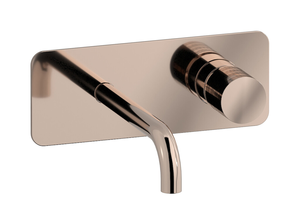 Встроенный в стену смеситель для раковины на 2 отверстия в комплекте с донным клапаном WE ARE IB vn313ss Rose Gold Vinile