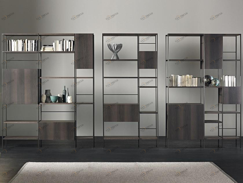 ACERBIS Отдельностоящий книжный шкаф из дерева и металла sun-id-1455863